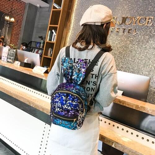 Yesetn Bag 07102021 Ladies fashion backpack cute girls princess rabbit backpack