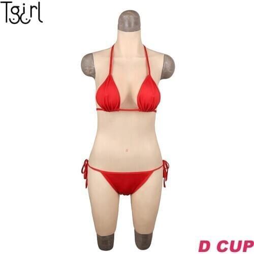 Female D Cup Silicone Breast Forms Fullbody Pants Crossdress Transgender Drag Queen