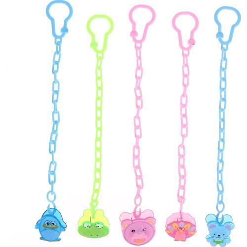 1pcs Baby Pacifier Clip Pacifier Chain Cartoon Kids Chain Clip Holders Pacifier Nipple Strap for Infant Kids