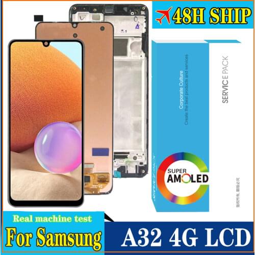 100% Original 6.4'' AMOLED Display for Samsung Galaxy A32 A325 A325F SM-A325F LCD Touch Screen Digitizer Assembly Repair Parts
