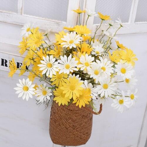 5 Pcs/Lot Chrysanthemum Simulation Flowers DIY Home Garden Party Wedding Photography Props Decor Artificial Flowers Supplies