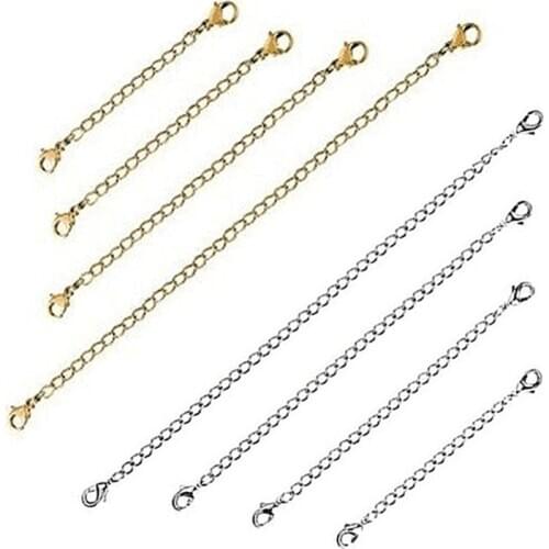 5pcs/lot Extended Extension Tail Chain Lobster Clasps Connector For DIY Jewelry Making Findings Bracelet Necklace