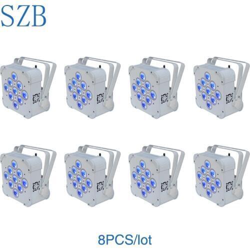 8 PCS SZB 9X10W 4 in 1 RGBW Wireless DMX Battery Powered Par Light/SZB-WBPL0910