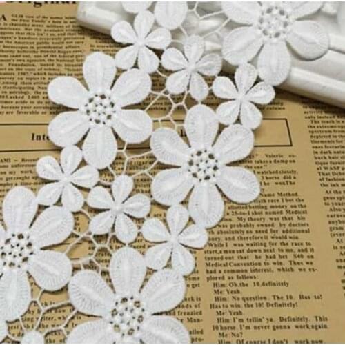7 Yards Polyester Venise Sewing Craft Clothing Accessories Garment Sewing Supplies 11cm Width Beautiful Flower Floral Lace Trim