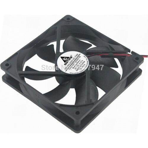 100pcs lot Gdstime 2Pin 12025 DC 12V 12cm 120mm X 25mm Computer Case Brushless Cooling Fan