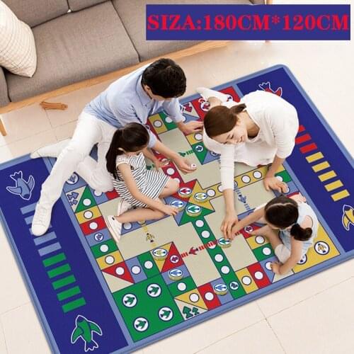 1set New Design Kids Carpet Ludo Board Game Mat for Children Portable Travel Children Toy Chess Family And Party Games