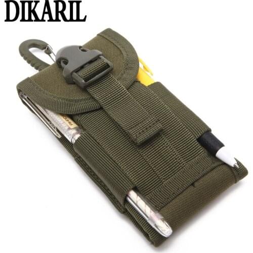 Dikaril Outdoor Camouflage Bag Tactical Army Phone Holder Sport Waist Belt Case Waterproof Sport Hunting Camo Bags in Backpack