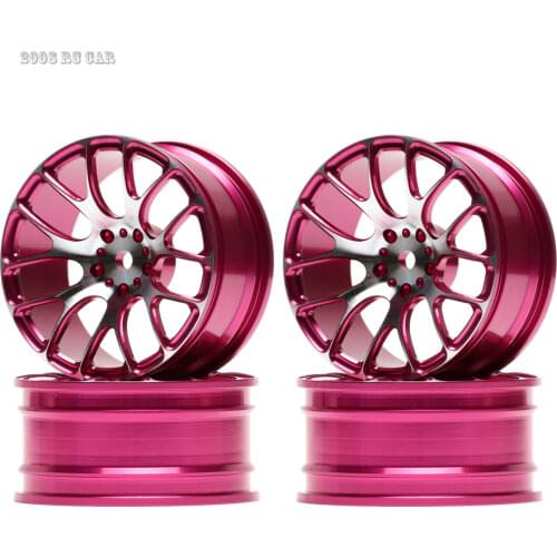 For RC 1/10 On-Road Drift Sakura Traxxas HSP Tamiya HPI Kyosho RedCat NEW ENRON Aluminum Alloy 7Y Spoke Wheel Hub Rims 4Pcs