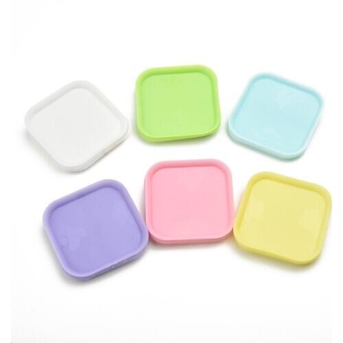 With Saucers Home Flower Pot Mini Square Plant Flower Pot Planter Artificial