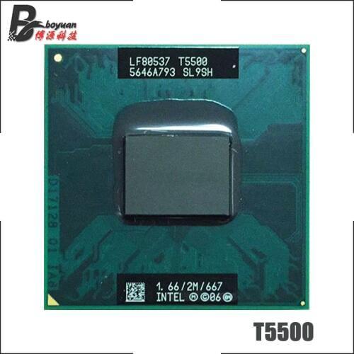 Intel Core 2 Duo Mobile T5500 SL9SH SLGFK SL9U4 1.6 GHz Dual-Core Dual-Thread CPU Processor 2M 34W Socket M / mPGA478MT