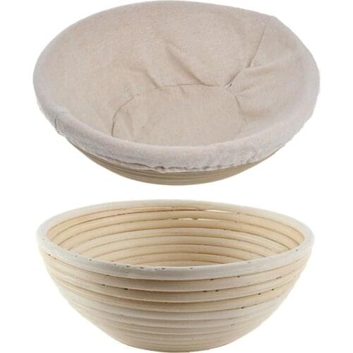 Round Shapes Fermentation Rattan Basket Suitable for Country Bread Baguette Dough Kitchen Supplies Multi Size