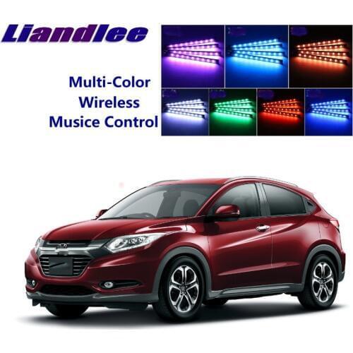 LiandLee Car Glow Interior Floor Decorative Atmosphere Seats Accent Ambient Neon light For Honda Vezel 2013~2019
