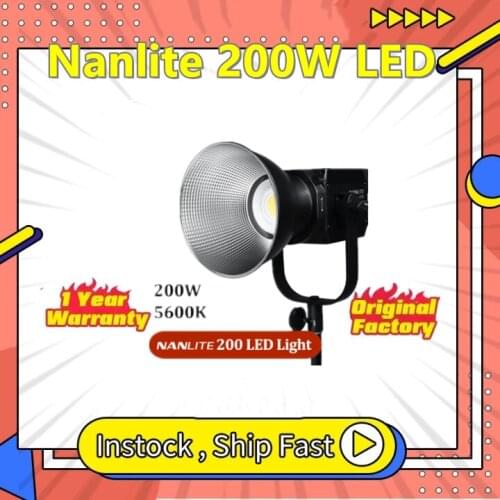 Nanguang Nanlite 200W COB LED Monolight Light Mount 5600K Photography lighting Outdoor Video Photo 200 Camera Studio Lamp