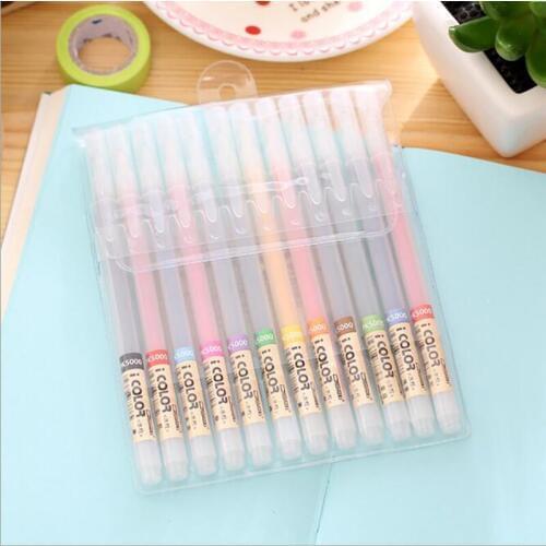 12/24 pcs art and graphic drawing Simple color painting watercolor brush pen markers kids stationery sets