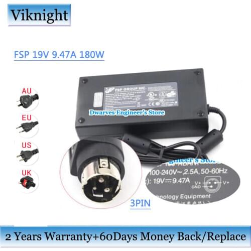 Genuine FSP180-ABAN1 ac power supply adapter charger for FSP FSP180-ABAN1 19V 9.47A 180w 3Pin Laptop Adapters