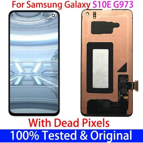 With Dead Pixel Original 6.1"LCD For Samsung Galaxy S10 lcd G973 SM-G9730 G973F LCD Display and Touch Screen Digitizer Assembly