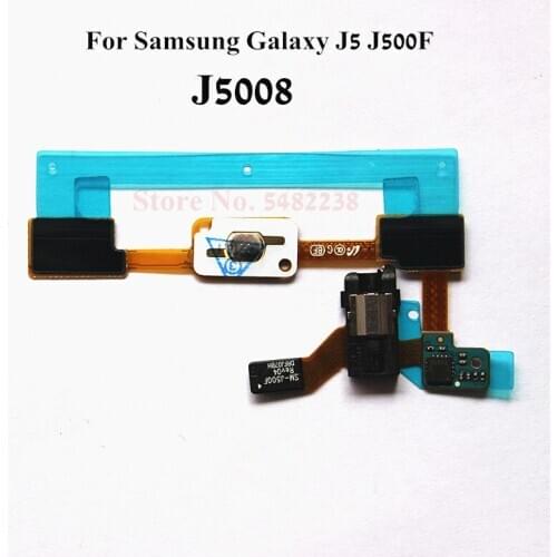 Original For Samsung Galaxy J5 J500F J5008 Home button Back Return Sensor Flex cable menu key connector with Earphone Jack