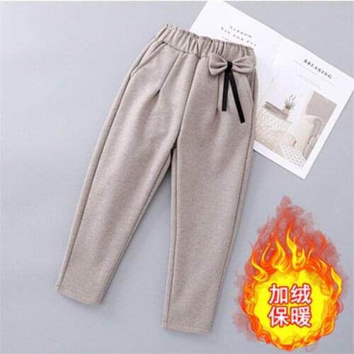 2021 Autumn New Arrival Girls Fashion Knitted Pants Kids Casual Trousers Kids Pants