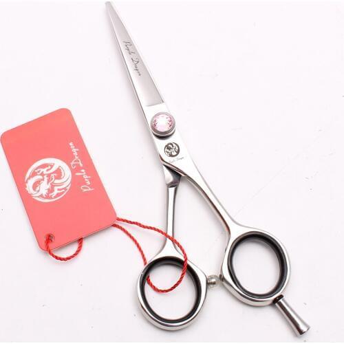 6.0" 17.5cm Purple Dragon 440C Pink GEM Hairdressers Scissors Cutting Shears Thinning Scissors Professional Hair Scissors Z9012