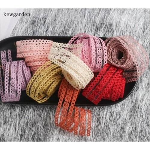 Kewgarden 25mm 40mm 1.5" 1" Stripe Hollow Ribbon Handmade Tape DIY Bow Needlework Accessories Craft Packing Riband 10 Yards