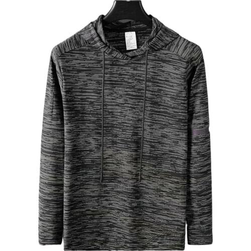 Casual Slim Fit Hoody Tee T-Shirt High-Quality Long-Sleeved New Mens Stretch Fitness Mens Ninja Uniform Hooded Long-Sleeved