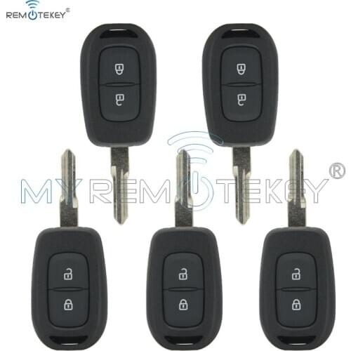 Remtekey 5pcs 2 button 433Mhz AES-4A Chip FSK 2013 2014 2015 2016 2017 2018 for Renault Duster Kwid Sandero Logan