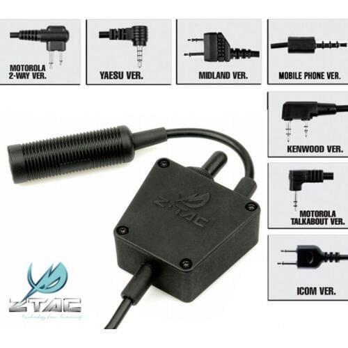 Z Tactical TEA E-Switch PTT Softair Military Bowman Comtac Headset PTT Ztac Airsoft Headphone Accessories Kenwood Z122