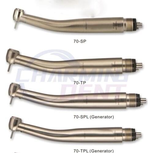 Titanium Body Dental High Speed Handpiece LED NSK Fast Air Turbine Air Rotor Handpiece Polishing Drills for Dentistry Clinic