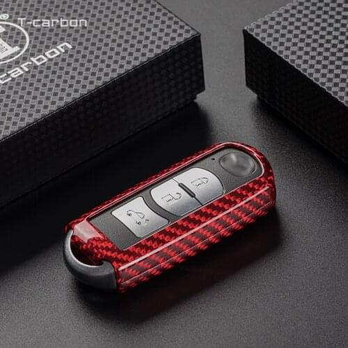 Carbon Fiber Car Key Case Cover Fit for Mazda 3 2 5 6 Cx5 Axela Atenza 2017 CX-4 CX-5 CX-7 CX-9 CX-3 CX 5 Car Accessories