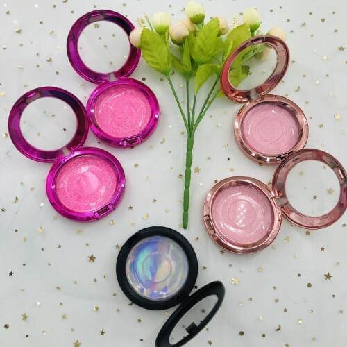 Custom Packaging Circle Case With Tray Wholesale Empty Round Lash Boxes