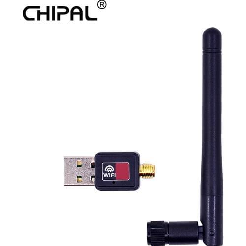 CHIPAL 150Mbps External USB WiFi Adapter Antenna Dongle Mini Wireless LAN Network Card 802.11n/g/b wi-fi receiver for Windows XP