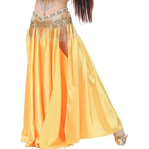 2016 Sexy Belly Dance Costume Skirts Both Sides Slits Double Split Skirt 14 Colors (No Belt)