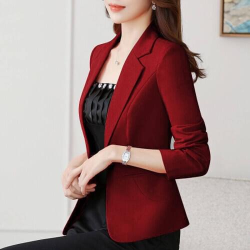 Spring and Autumn Womens Blazer 2020 New Fashion Slim Ladies Short Western Blazer Casual Womens Top Suits