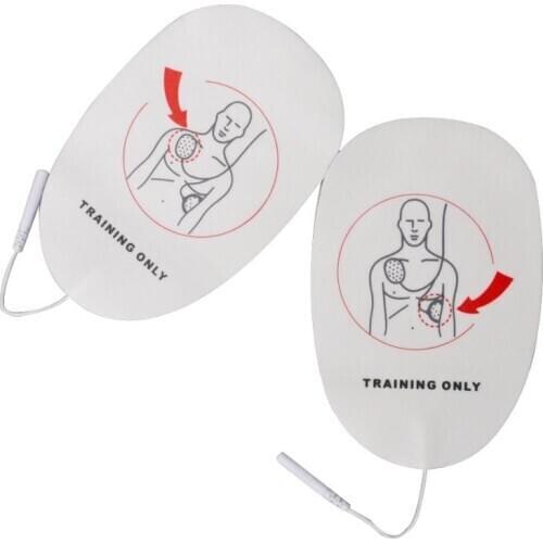 1 pair Adult AED Training Electrode Conducting Patch Self Adhesive Pad For AED Trainer First Aid Rescue Kit