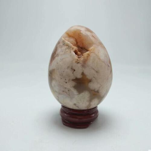 1pc 160g Natural Oriental Cherry Agate geode crystal quartz sphere egg ball reiki healing brazil