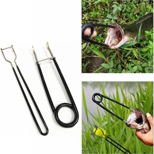 1 Pcs Stainless Steel Black Fish Opener, Frog Frog Pick Up Hook Hook, Deep Throat, Black Fish Opener Hook