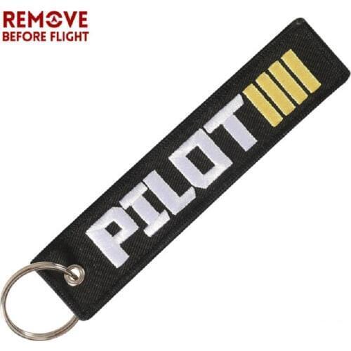1PC New Pilot Keychain Embroidery Pilot Keychains for Aviation Gifts Luggage Tag Customzie Car Ring Chain jewelry Safety Tag