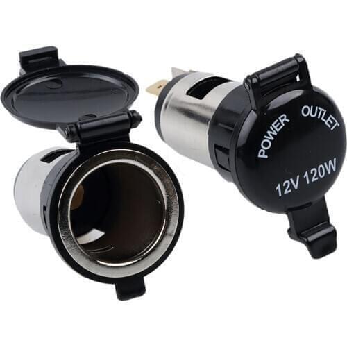 12V Waterproof Car Cigarette Lighter Socket Auto Boat Motorcycle Tractor Power Outlet Socket Receptacle Car Accessories