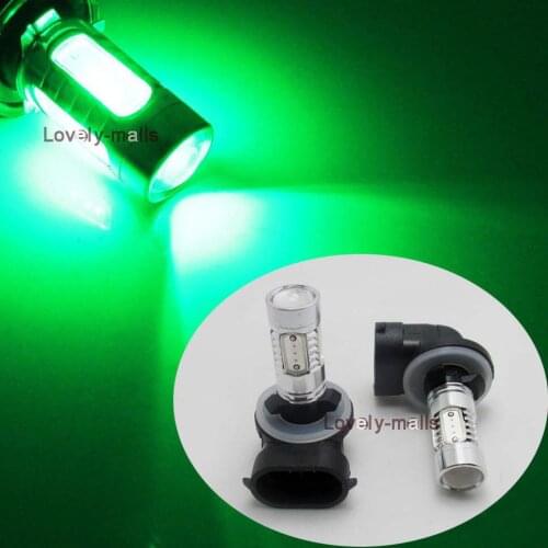 2X Green 881 LED 12V 7.5W 5 COB SUPER BRIGHT HIGH OUTPUT BULBS FOG LIGHT PARKING LAMP