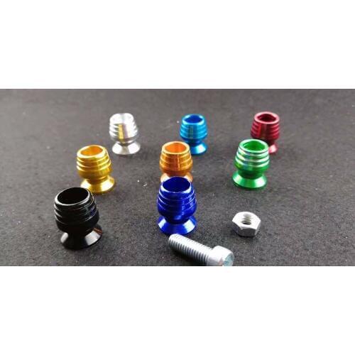 2x 6mm Aluminium License Plate Frame Windscreen Fairing Bolts Screws for Motorcycle Car Auto Fasteners