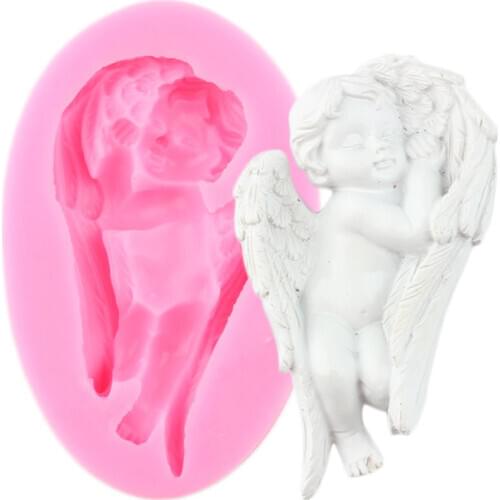 3D Angel Silicone Molds Baby Wings Resin Clay Mould DIY Party Fondant Cake Decorating Tools Candy Chocolate Gumpaste Moulds