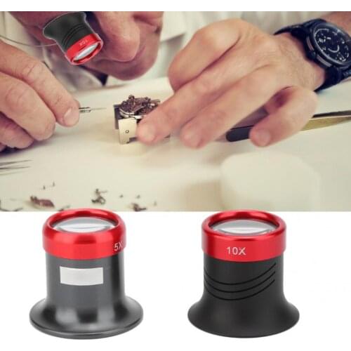 5x + 10x Jewelry Watch Magnifier Magnifying Glasses Repair Magnifier Loupe Lens Jewelry Tool with Box