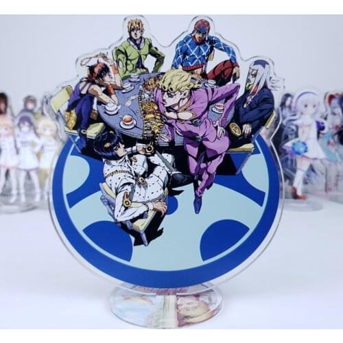 Anime JOJOs Bizarre Adventure Golden Wind figure toy Giorno Giovanna Bruno Bucciarati acrylic doll 15cm for gift