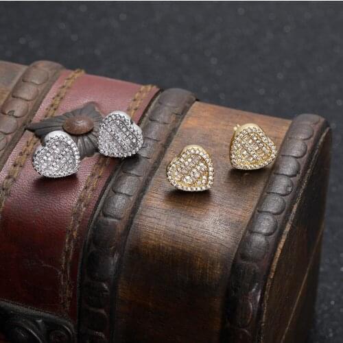 Bling Bling Brass Earrings Fashion stud earrings for women and men E021