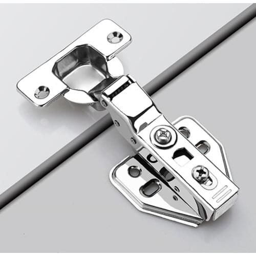 Stainless steel cabinet door large curved damping hydraulic buffer full cover aircraft curved hinge straight bend half cover hin