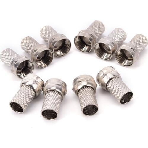 10 pcs F Digital Cable Terminal Connector for cable TV SCREW plug SAT RG6 CT100 WF100 TX100 H109F PH100 High Quality