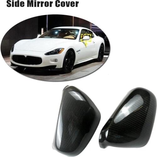 For Maserati Quattroporte GT GTS 2007-2018 Real Carbon Fiber Side Rear View Mirror Cover Trim Side Wing Mirror Caps