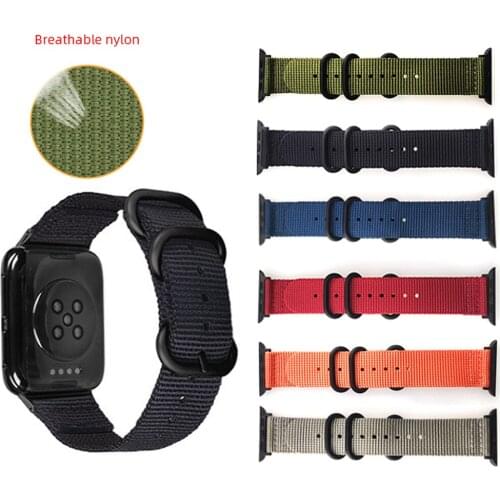 Breathable Nylon Fabric Straps for Apple Watch Rubber Series 5 4 3, Sports Straps for IWatch 4 3, 4 3, 2, 42, 44, 38 and 40mm
