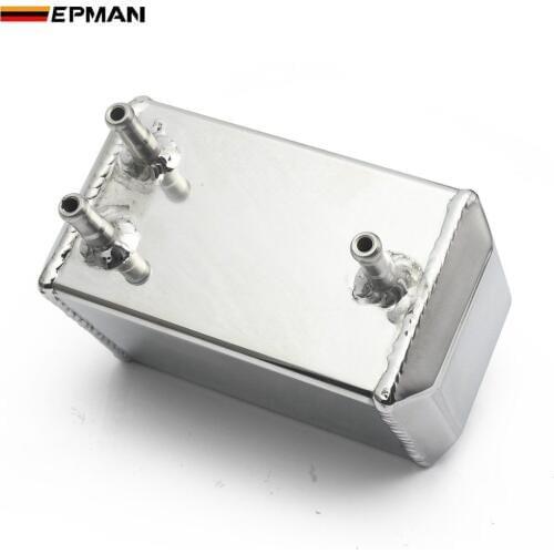 EPMAN Baffled Aluminum Oil Catch Can Reservoir Tank Kit Round Oil Tank Car Accessories EPYXFST014