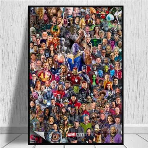 Marvel Movie Canvas Painting Super hero Character Collection Posters and Prints Wall Art Picture for Living Room Home Decor